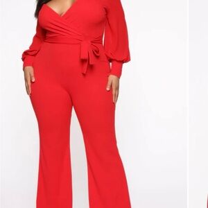 Feeling Good Red Jumpsuit